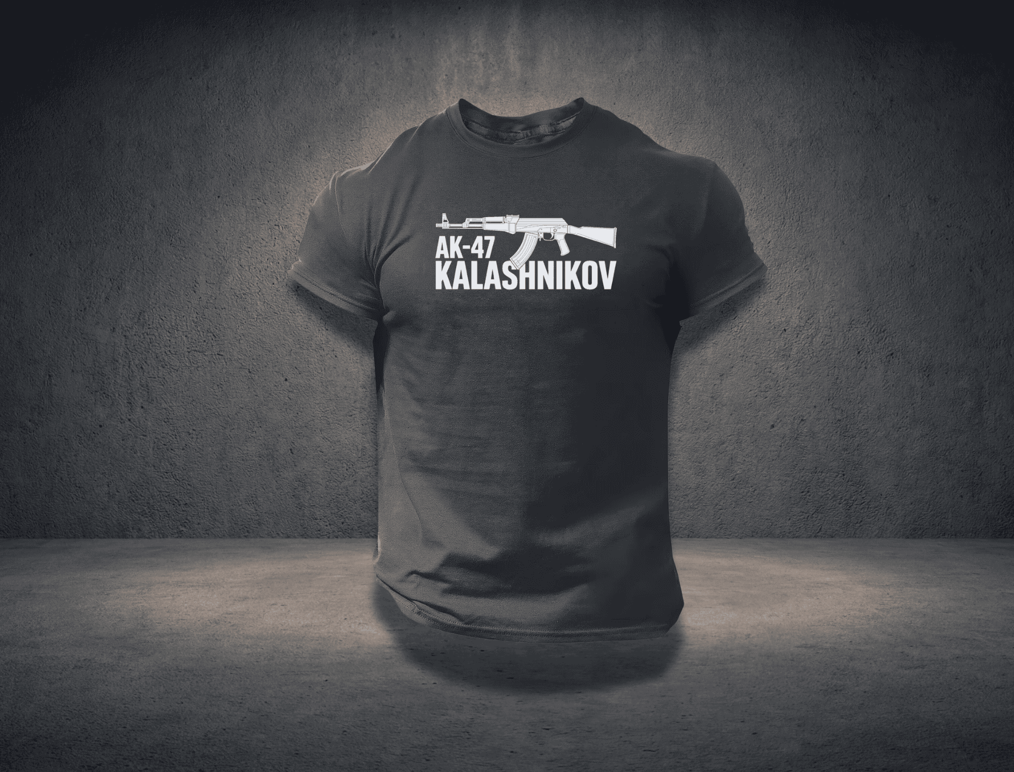 Camiseta Estampado de Arma